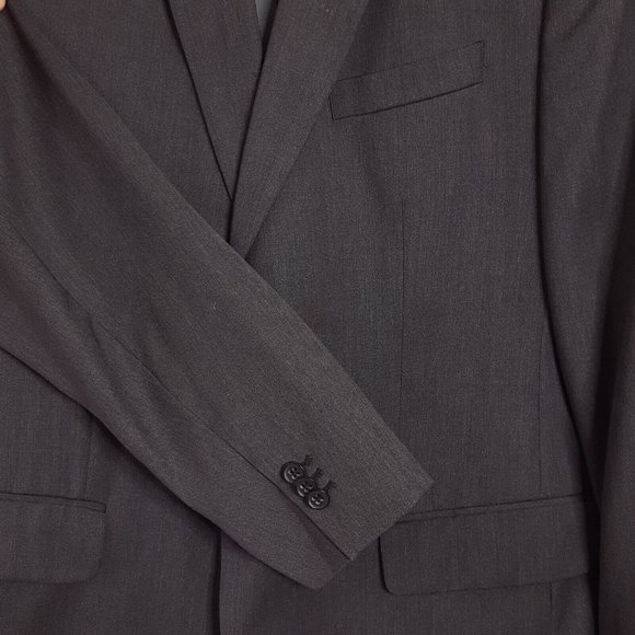 Banana Republic Lanificio F.Lli Cerruti Charcoal Suit Jacket Men's 42R Two Butto - Picture 7 of 8